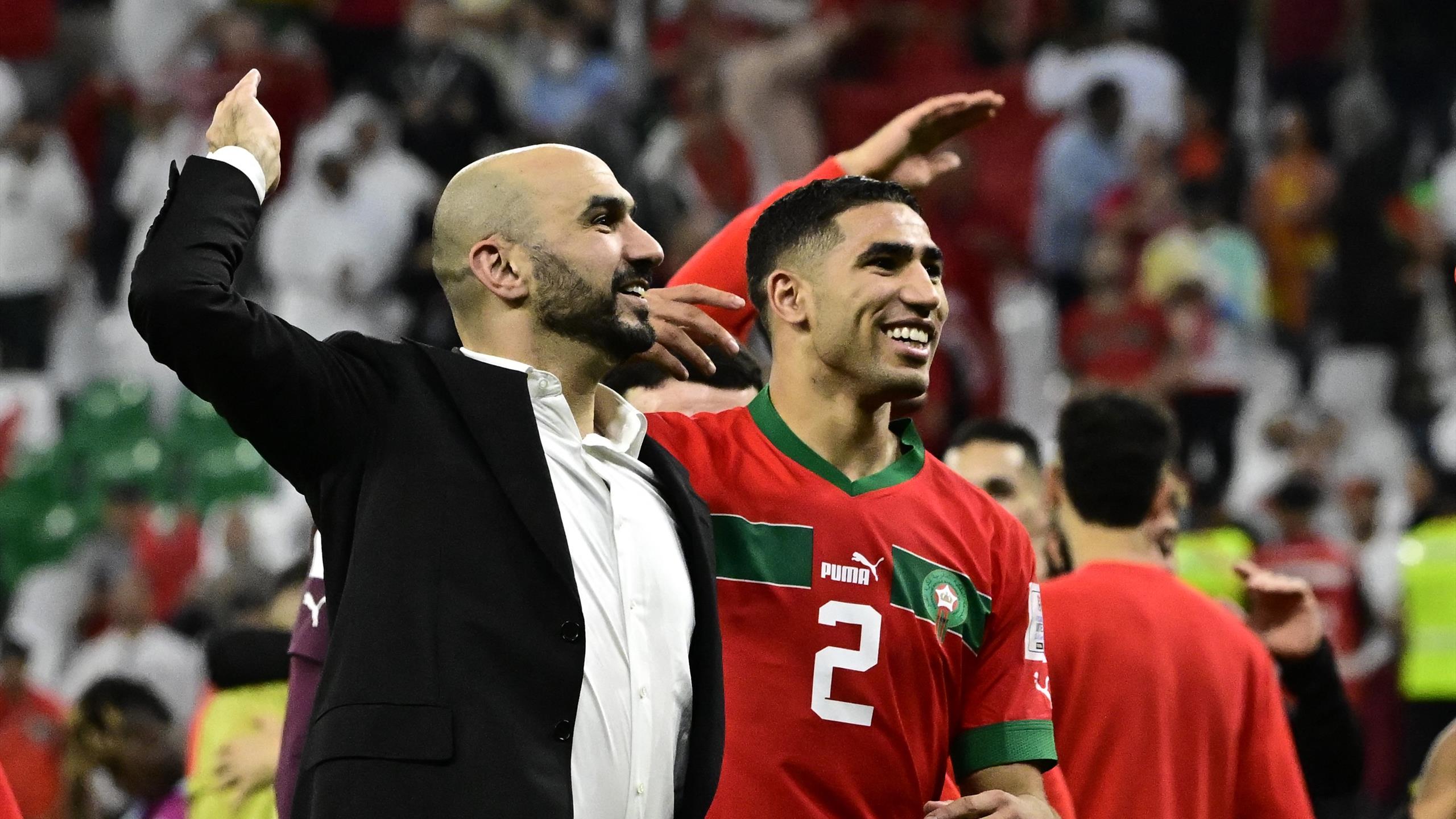 شادی اعضای تیم ملی مراکش