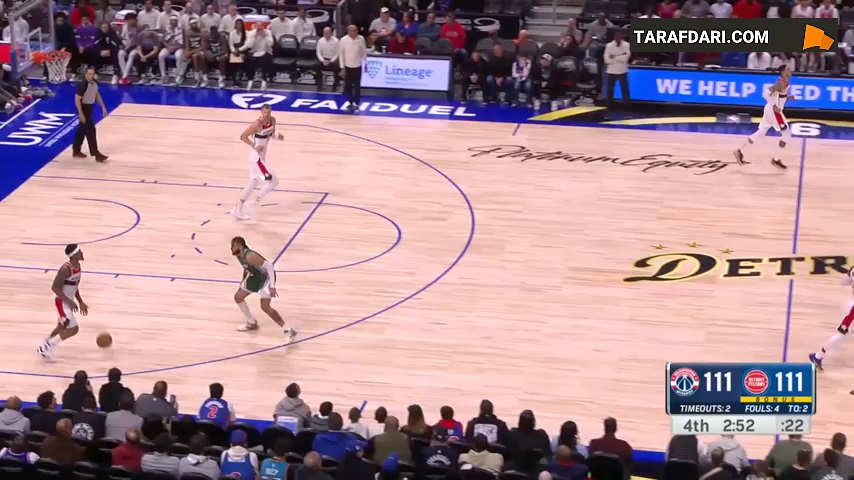 3 دقیقه پایانی دیدار مهیج و جذاب واشنگتن ویزاردز و دیترویت پیستونز در بسکتبال NBA (7 مارس 2023) / فیلم