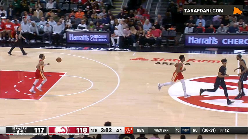 3 دقیقه پایانی جذاب و تماشایی دیدار بروکلین نتس و آتلانتا هاوکس در بسکتبال NBA / فیلم