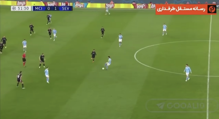 گل لوییس  به سویا ( منچستر سیتی 1-1 سویا )