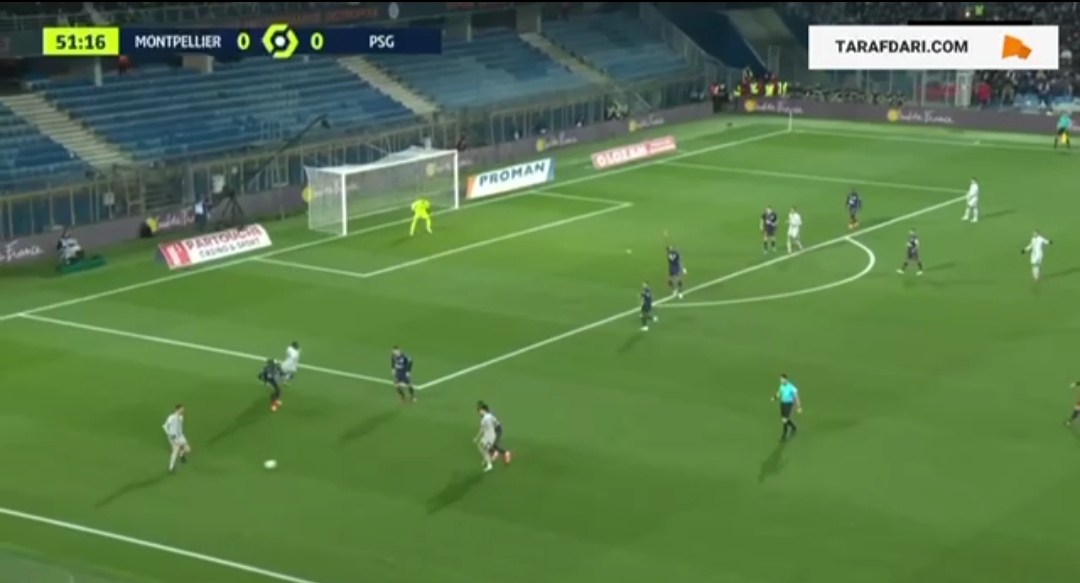 گل فابین رویز به مون پلیه ( پاری سن ژرمن 1-0 مون پلیه ) 